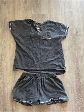 Sustainable Comfort Women's Charcoal Short Pajama Set